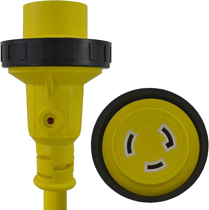 Conntek 14355 RV Pigtail Adapter RV 30 Amp Male Plug To 30 Amp Locking Female Connector 1.5 - Feet