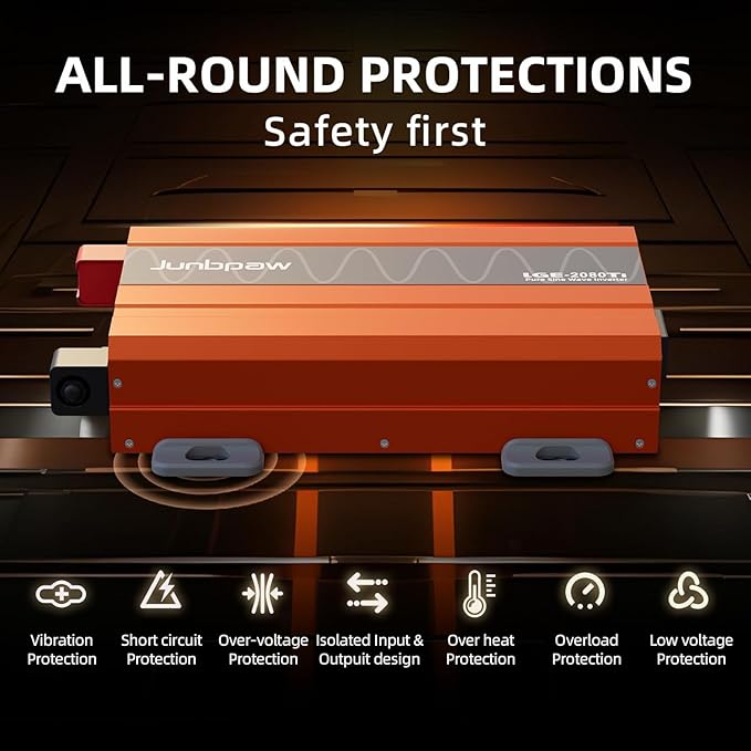 2080W Pure Sine Wave Inverter 24V to 110V Ultra Quiet Game-Changing Design | 24V to 120 Converter for Home RV Camping Off-Grid &amp Outdoor Adventures丨DC to AC (LGE-24-2080TI)