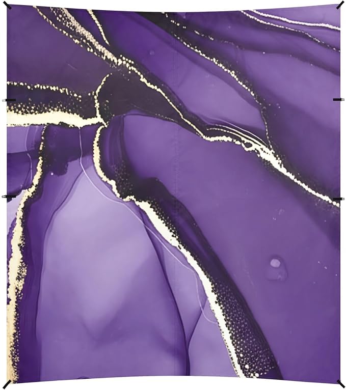 Beach Canopy with Windproof Ropes &amp Sandbags Beach Tent Sun Shade Sun Shelter for Camping Trips Fishing Backyard Fun or Picnics Purple Texture