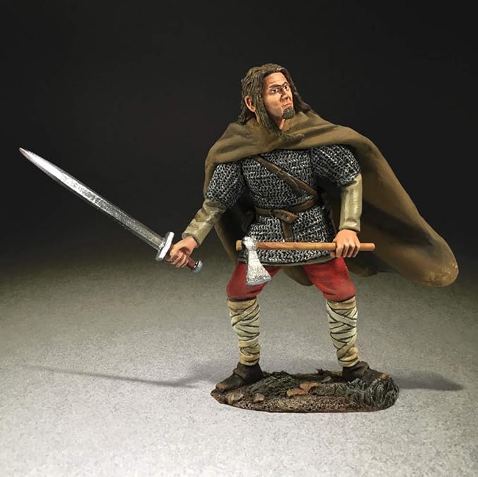 W. Britain Brandr Viking Attacking with Sword and Axe Model Miniature #62133