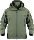 ReFire Gear Men's Army Special Ops Military Tactical Jacket Softshell Fleece Hooded Outdoor Coat