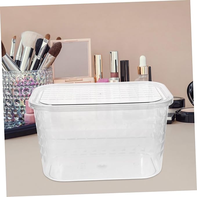 LALAFINA Clear Book Storage Organizer with Lid Transparent Pet Container for for Storing Books Toys Snacks and More