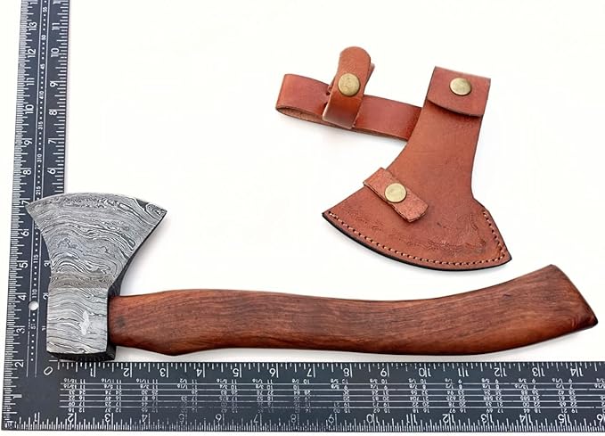 AX-06 Custom Handmade Stainless Steel Axe-Gorgeous and Olive Wood Handle