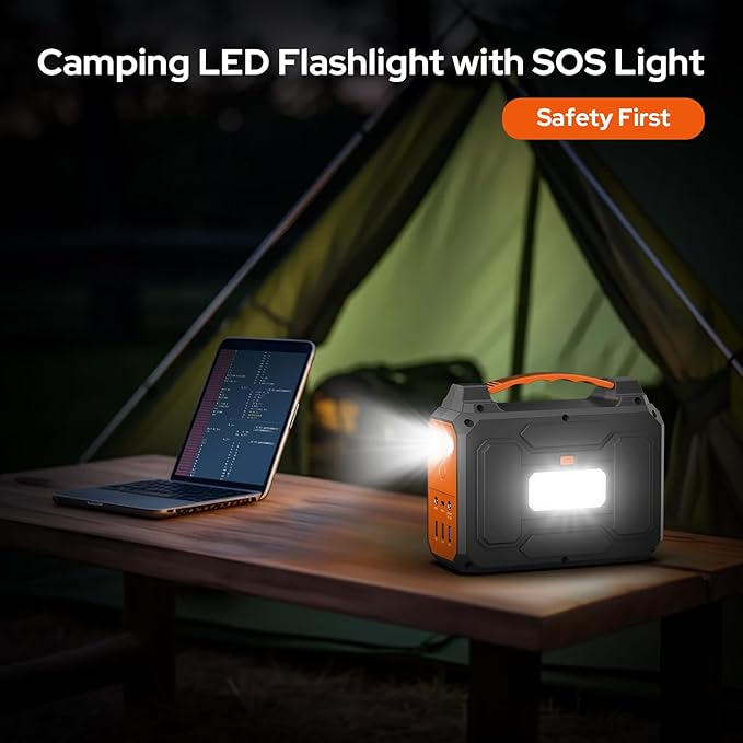 ZeroKor Portable Power Station 100W Power Pack with AC Outlet Portable Solar Generator 146Wh External Battery with DC USB C QC3.0 for Smart Devices Camping Home RV VanLife(without Solar Panel)