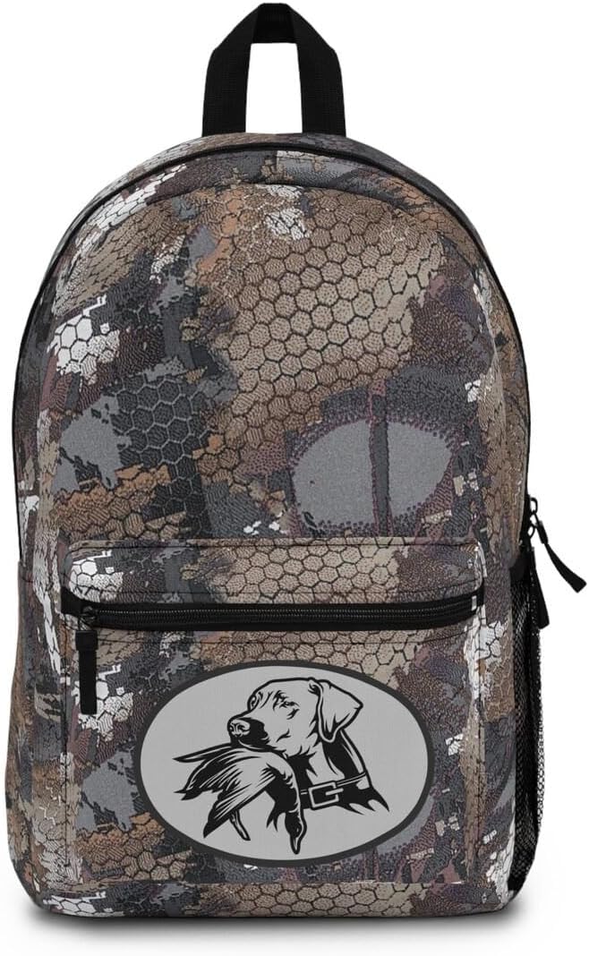 Timber Bird Dog Waterfowl Backpack/Vintage Backpack/Trendy Camo Travel Bag/Duck Dog Backpack
