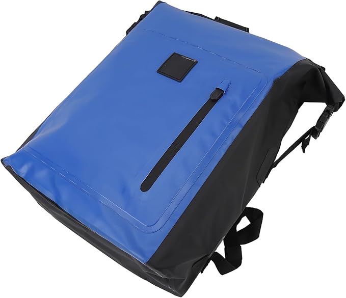 Dry Bag 25L Capacity Water Floating Backpack PVC Secure Closure for Camping Traveling (Blue)
