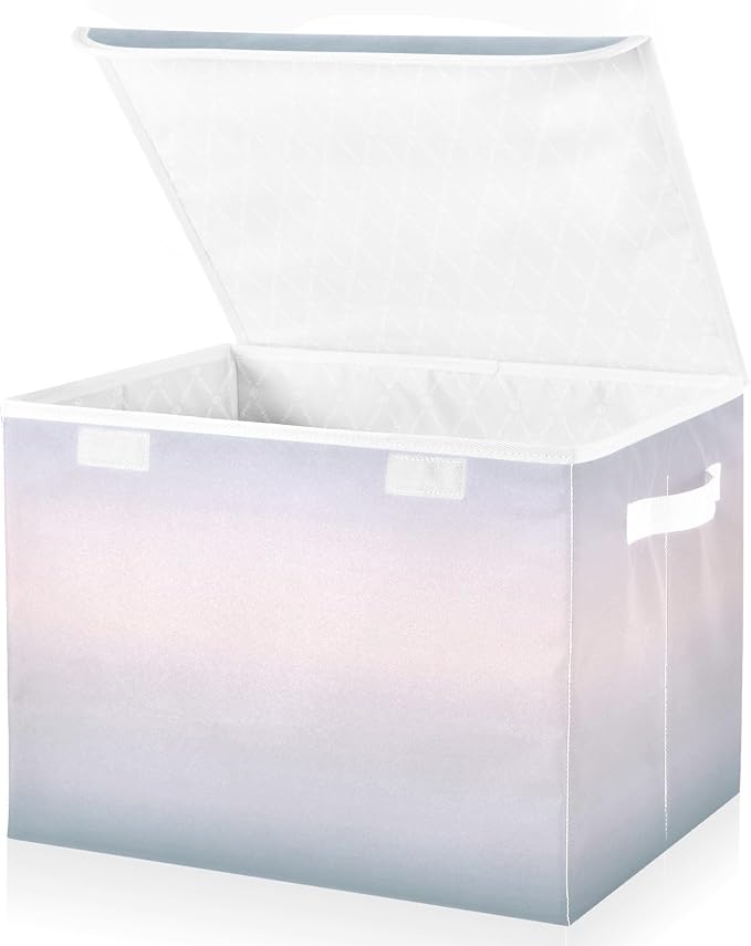 Gradients Storage Container with Lid Foldable Container Store Bags for Clothes for Office Supplies Home Decor