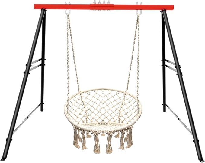Swing Stand Frame Swing Sets for Backyard Hammock Chair Stand Only Max Load 550Lbs for Patio Playground Park(Swing not Included)