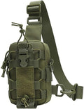 Outdoor Sports Water Bottle and Phone Crossbody Bag Military-Inspired Strap Design Compact Waist Pack for Hiking Camping and Daily Use