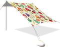 xigua Mushroom Beach Tent Sun Shelter with Carrying Bag - Silver Coated Oxford Fabric Beach Canopy for Beach Camping Fishing - Includes Windproof Ropes Sandbags &amp Stakes