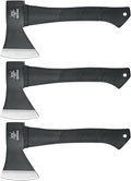 Throwing Axes and Tomahawks 11.2 - inch Camping Hatchet Carbon Steel &amp Fiberglass Handle with Anti-Slip &amp Shock Reduction for Axe Throwing Camping Kindling (3 Pack)