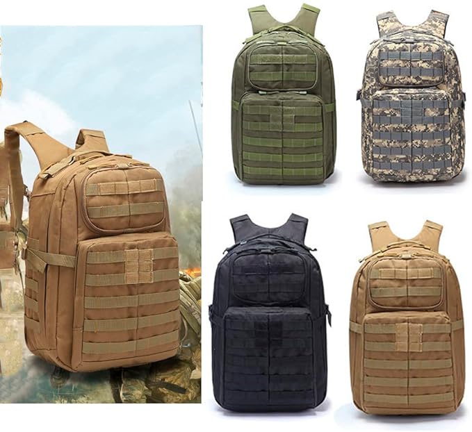 Tactical Backpack 42L Rucksack 3 Day Assault Pack Molle Bug out Day Pack Bag for Hunting Hiking Trekking