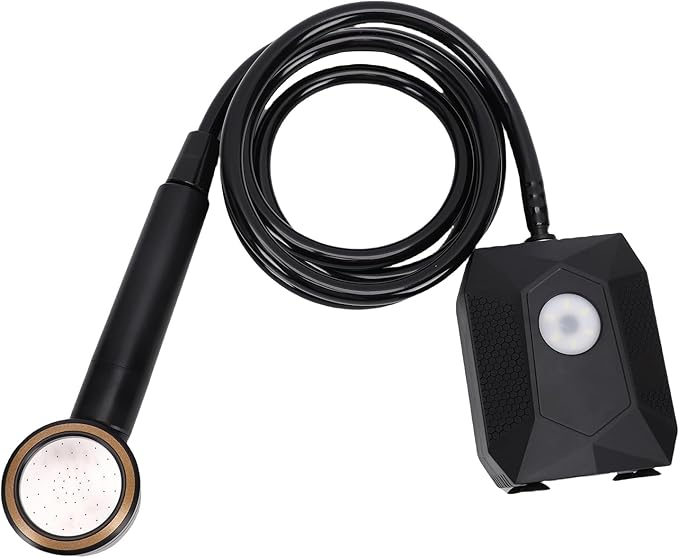 Portable Shower Pump 6000mAh Rechargeable Camping Shower with LED Display 4 Water Modes 1.59GPM Water Pressure for Camping Hiking Travel Car Use