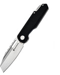 D2 Steel Folding Pocket Knife - EDC Utility Knife with G10 Handle for Camping Hiking(Black)