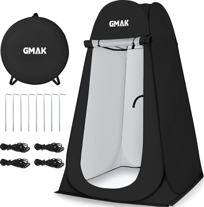 GMAK Pop Up Privacy Shower Tent Portable Pop Up Beach Dressing Changing Room UV/Rain Outdoor Privacy Shelter Camping Tent Shower Room Toilet Shelters for Outdoor Hiking Beach Picnic Fishing Black