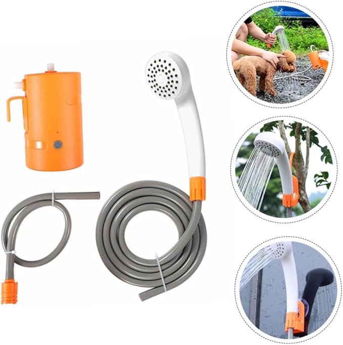 1Set Shower for Outdoor Camping Travel Hiking Lightweight and for Use Orange