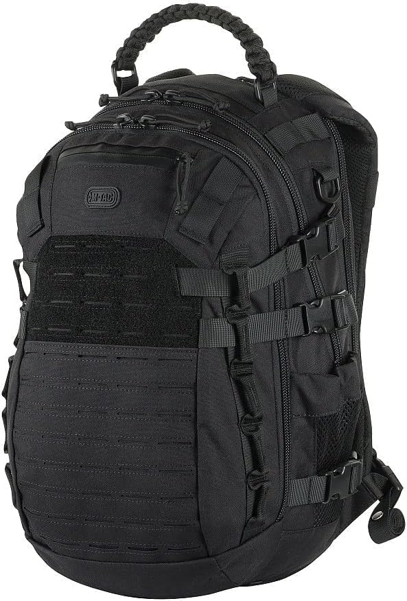 M-Tac Military Backpack for Men and Women - Large 25L Hiking MOLLE Backpack for Travel and Survival - Black Rucksack - Hiking (new)