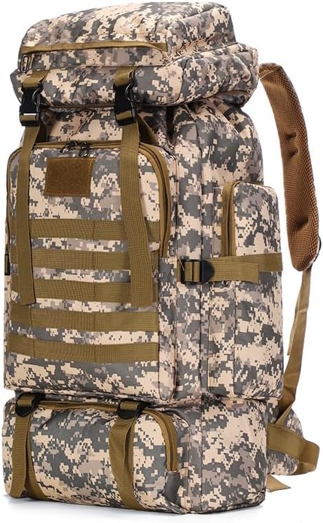 Tactical Backpack Military Molle Hiking 80L Camouflage Tactical Jungle Digital Camo