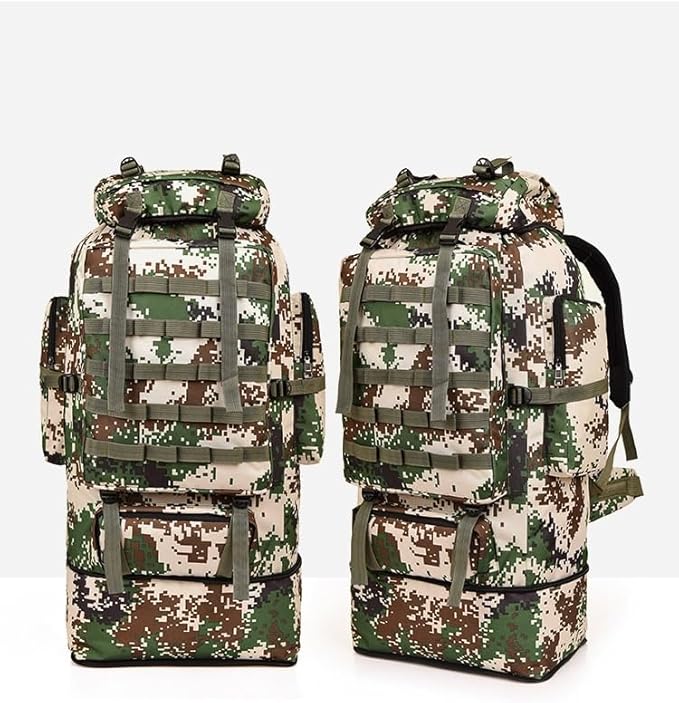 Tactical Backpack Military Molle Hiking 36-55L Camouflage Mountaineering Bag Tactical Trekking Bag Cycling Jungle Digital Camo