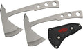 SZCO Supplies 9.5 Throwing Axes Set 2-Piece Stainless Steel Hatchets with Nylon Sheath for Outdoor Sports Axe Throwing Target Practice and Survival Tools