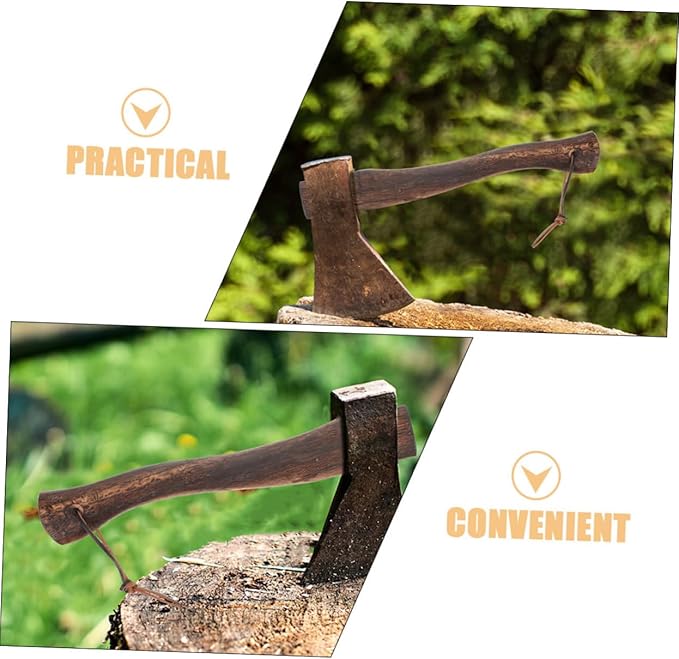 BESPORTBLE 2pcs Axe Handle Replacement Sturdy Wooden Axe Grip Ergonomic Design for Firewood and Camping Use Natural Wood Material Comfortable and Easy to Maintain