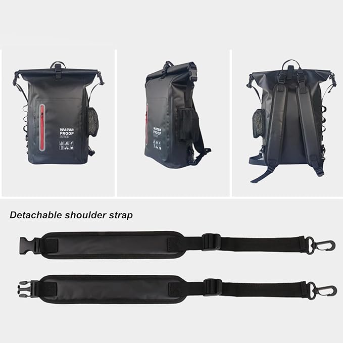 Dry Bags Comfortable Versatile for Outdoor Waterproof Dry Bag - Roll Top Waterproof Backpack Sack Dry Bag for Kayaking Beach Rafting (black)