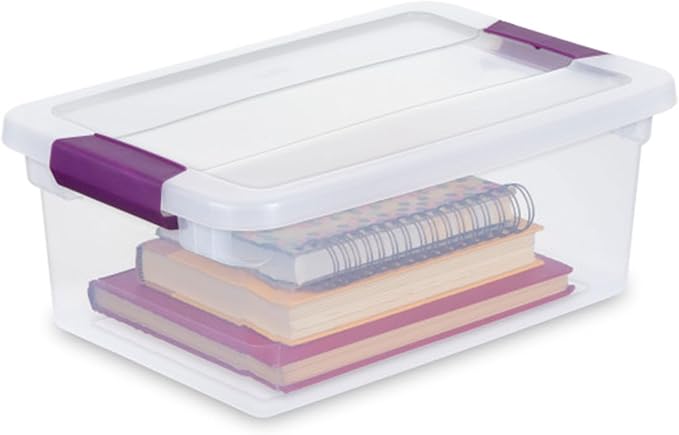 Sterilite 36-Pack 15 Quart ClearView Latch Box Stackable Organizer Bins with Latching Lids - Clear Plastic Organization Containers for Closet Bedroom Shelving Units and Everyday Home Storage
