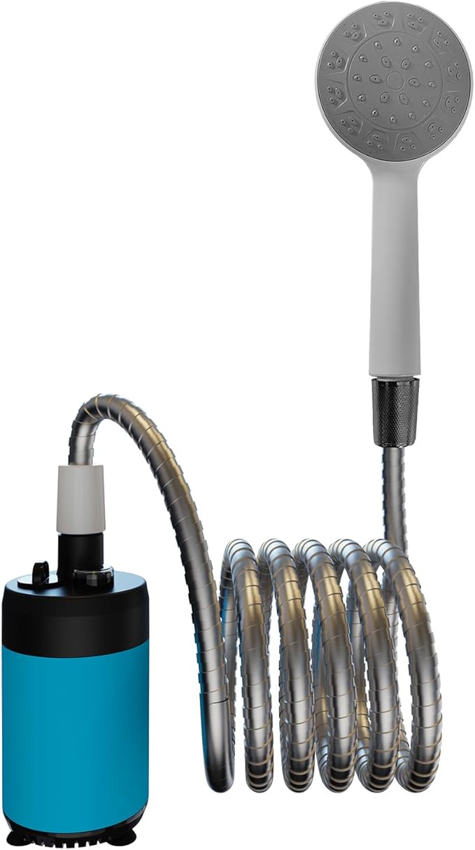 Shower HeadPortable Shower Camping Outdoor Shower Handheld Electric Shower Battery Powered Compact Handheld Rechargeable Camping Showerhead