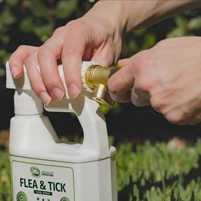 Mosquito Magician Flea and Tick Yard Spray with Hose End Sprayer – Mosquito &amp Tick Killer and Repellent Flea Treatment &amp Outdoor Bug Control for Lawn Garden &amp Backyard – Mint Scent 32 O