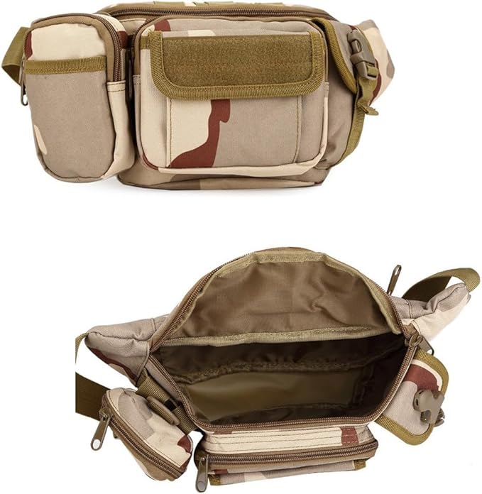 Tactical Waist Pack Military Fanny Pack for Men Outdoor Army Waist Bag Large Waist Pack for Daily Life Cycling Camping Hiking Hunting Fishing (CP)