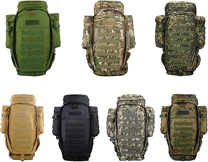 60L Outdoor Sports Military Backpack Assault Survival Pack Rucksack Large Tactical Bag (Russian camouflage)