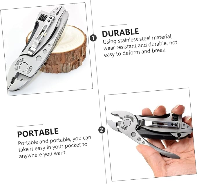 NUOBESTY 2Pcs Multi Tool Pliers Portable Outdoor Camping Wrench Screwdriver Wire Cutter Lightweight Compact for Hiking Climbing and Everyday Use