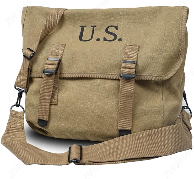 TBQATNTS WW2 Gear US Military M36 Backpack Shoulder Bag M1936 Rucksack Military M36 Backpack Shoulder Bag ReplicaA