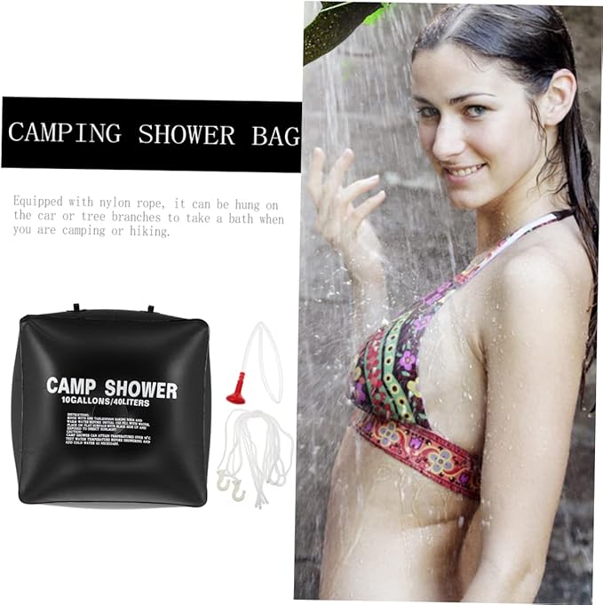 Happyyami Solar Shower Bag Solar Heating Bag for Outdoor Camping Durable Material Heats Water Hours for Warm Showers Anywhere