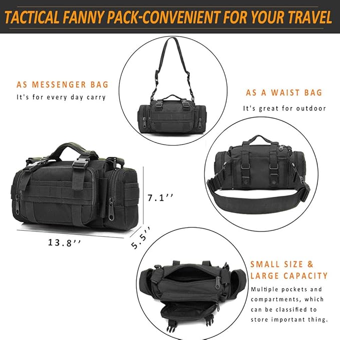 Molle Tactical Seat Back Organizer Panel with Pouches Universal Fit For Vehicle Car Khaki