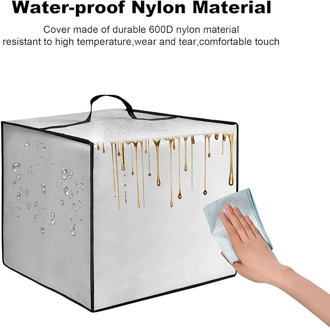 Power Station Dust Cover Heavy Duty Waterproof Anti-static Nylon Case for EF ECOFLOW Portable Power Station DELTA 2 Max/DELTA 3 MaxEssential Home Solar Generator Cover for Home Use (Silver)