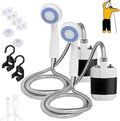 Portable Camping Shower with Adjustable Flow – for Easy &amp Convenient Outdoor Cleaning Rechargeable Outdoor Shower Pump Waterproof Cleaning Head Sprayer for Travel Car Washing &amp Pet