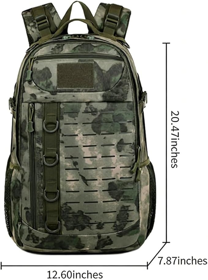 LINGYUE Tactical Backpack Waterproof Hiking Bagpack 30L Large Capacity Outdoor Daypack With MOLLE System For Camping Trekking Travel(F)