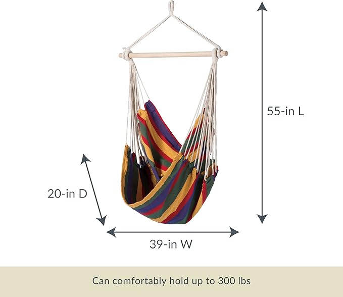 Boho Breeze Swinging Bungalow Chair - Tropical Stripe