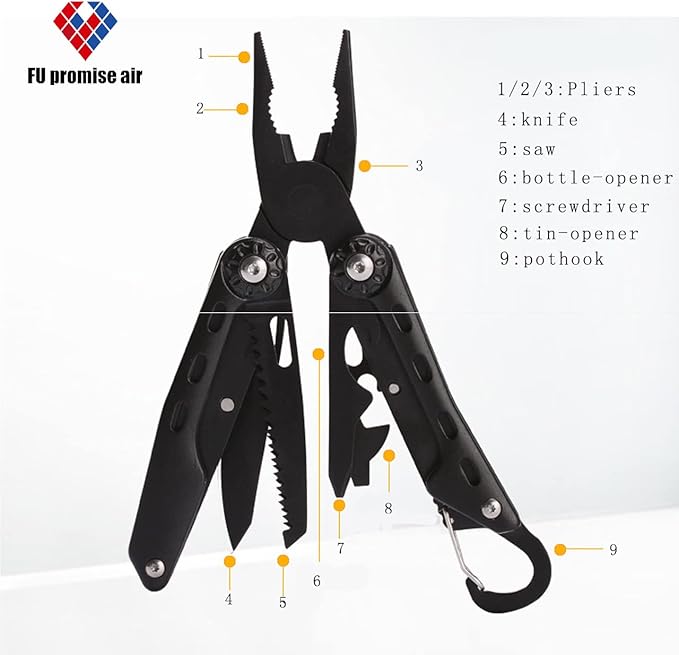 Multi-Purpose Pocket Knife Pliers Kit Durable Stainless Steel Multi-Plier Multi-Tool for Survival Camping Hunting