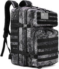 Tactical Backpack for Men Large Military Style Hiking Backpack with MOLLE System Travel Camping Bag for Trekking (BLACK Camou)