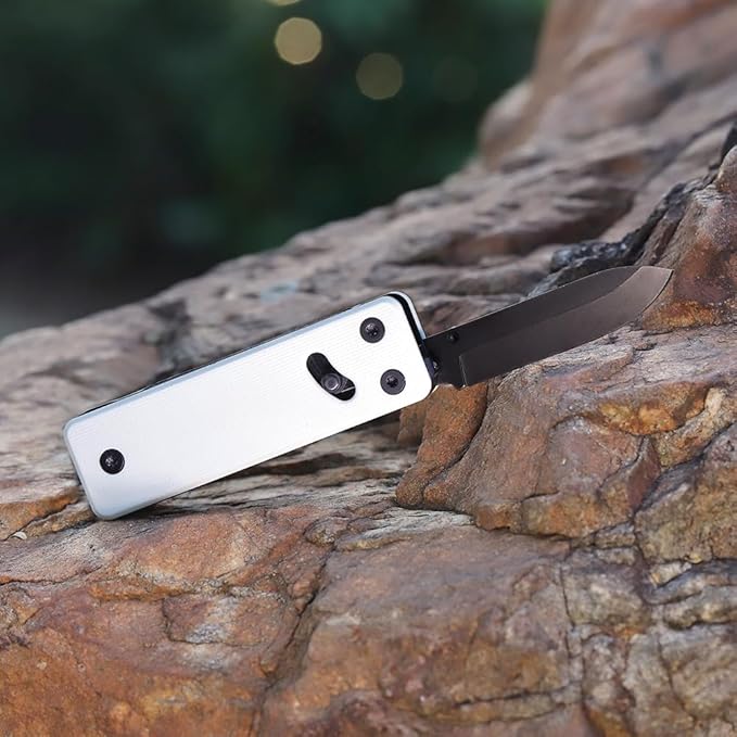 Roxon KS2 Elite Noir Blanc D2 Blade 13 in 1 Mini Multi Tool function pocket knife with big scissor G10 handle and Pocket clip good for Camping/Backpacking/Emergencies/EDC Multitool (D2 Steel Blade)
