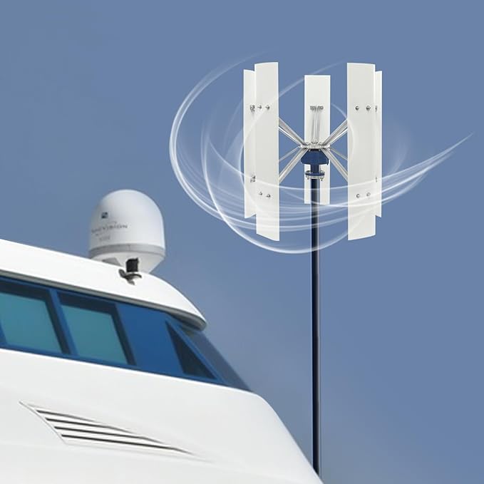 100W Vertical Axis Wind Turbine Generator Permanent Magnet Generator with Intelligent Controller Low Noise Helical Design Windmill for Home Boats Street Lighting (12V100WStyle 2)