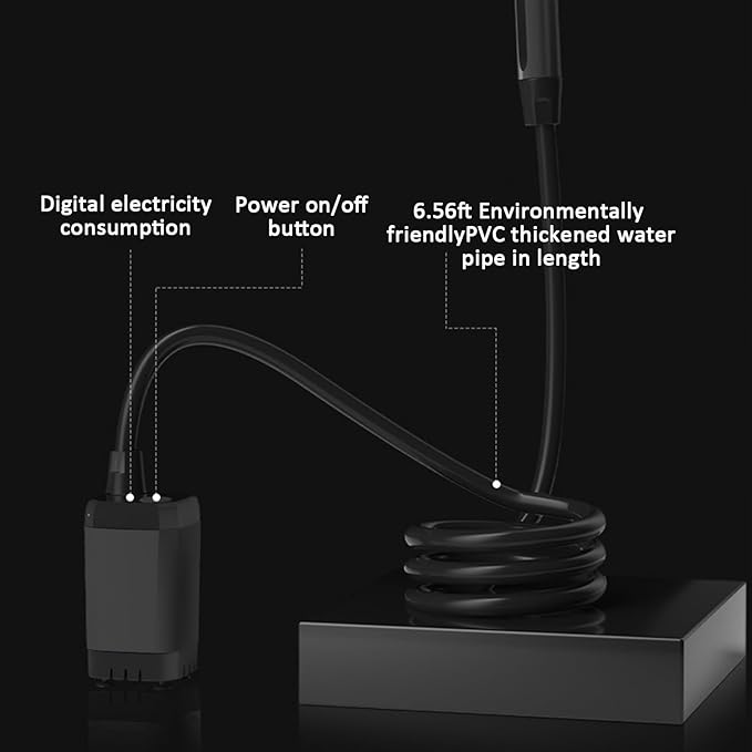 Portable Shower for Camping Portable Outdoor Shower with Pump Intelligent LED Display IPX7 Waterproof 6000mAh Rechargeable Battery Powered Shower for Hiking Beach RV Travel