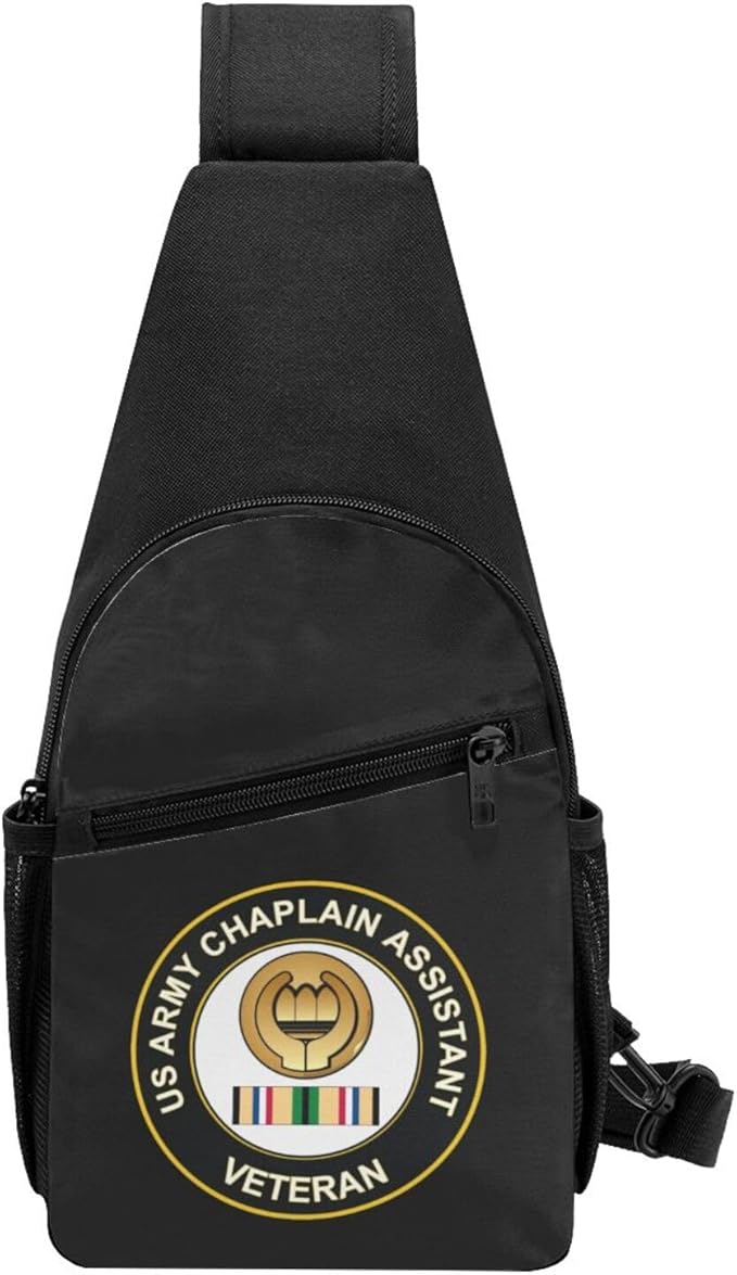 US Army Chaplain Assistant Gulf War Veteran Chest Pack Leisure Shoulder Crossbody Chest Bag