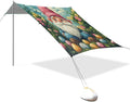 Easter Eggs Gnome Beach Tent Sun Shelter Set UPF50+ UV Protection 10.5 x 9.19 FT Camping Shade Canopy with Sandbags Sand Anchors Carrying Bag and Others