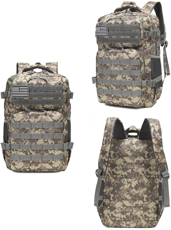 35L Military Tactical Backpacks Molle Army Assault Pack 3 Day Bug Out Bag Hiking Treeking Rucksack (ACU)