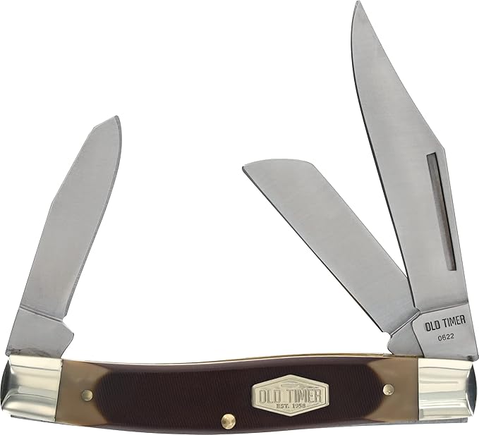 Old Timer 6OTW Golden Bear Folding Pocket Knife with Desert Ironwood Handle