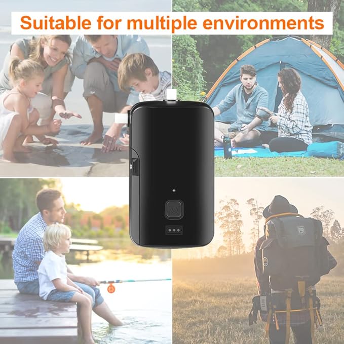 Portable camping shower set 4400mAh batteryself suction shower pumpsuitable for family camping hikingbackpackingbeachpetspumping the water from the bucket into a stable and gentle shower flow