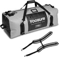 Waterproof Duffel Bag 110L- 700D PVC Dry Bag with Airtight Zipper Large Dry Bag with Straps&ampHandles for Camping Boating Kayaking Rafting Canoeing Gym Beach Car Roof Storage (Grey)